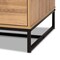 Baxton Studio Franklin Modern Oak Brown Finished Wood and Black Finished Metal 2-Drawer Coffee Table 180-11208-Zoro - alternate 5